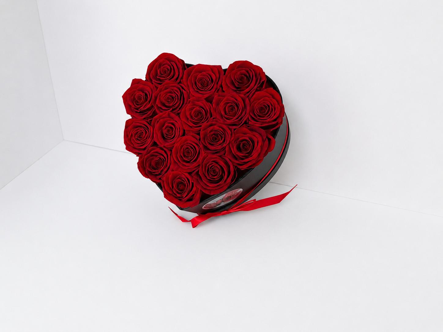 16 Roses - Heart Box