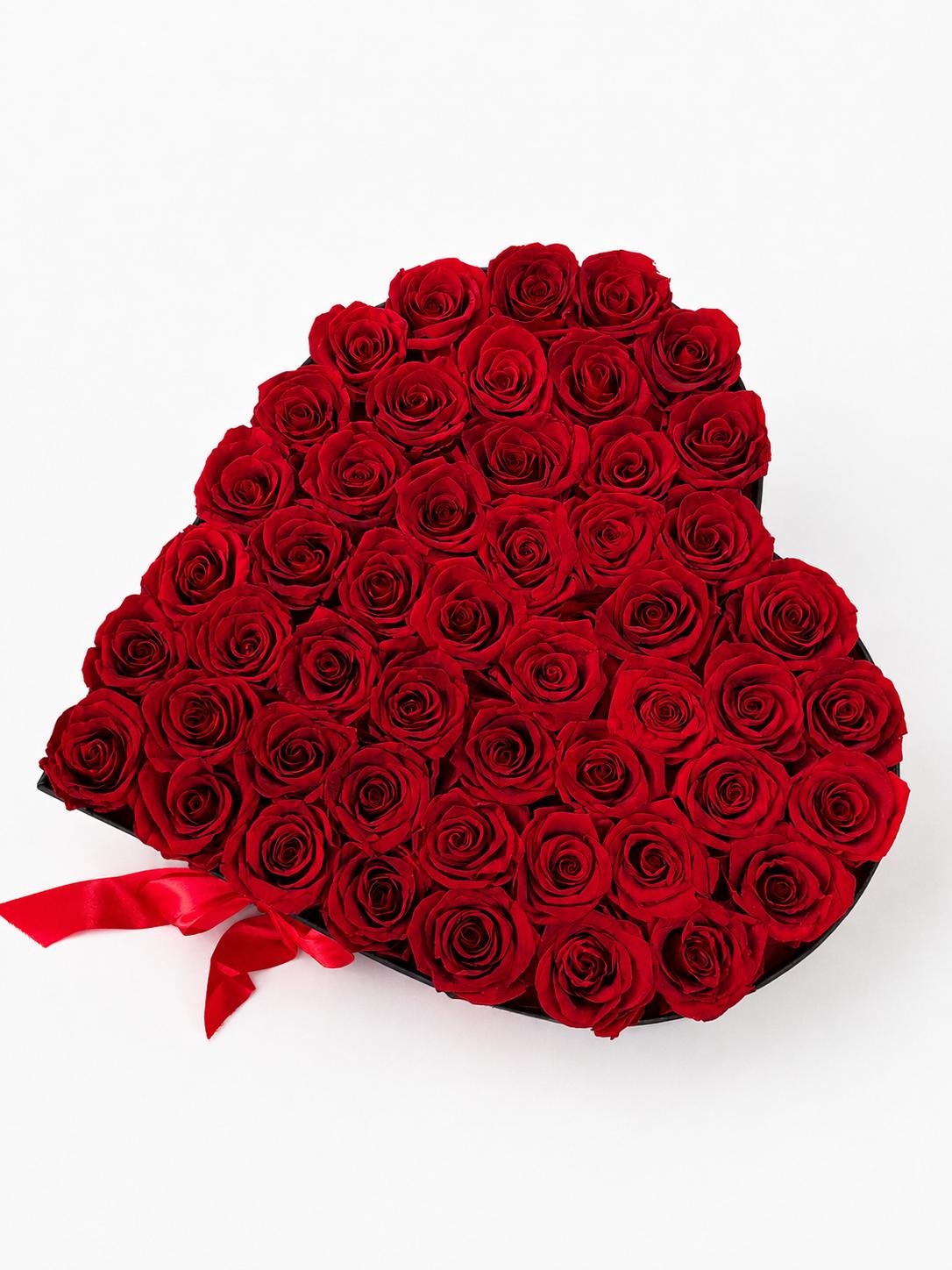 50 Roses - Heart Box