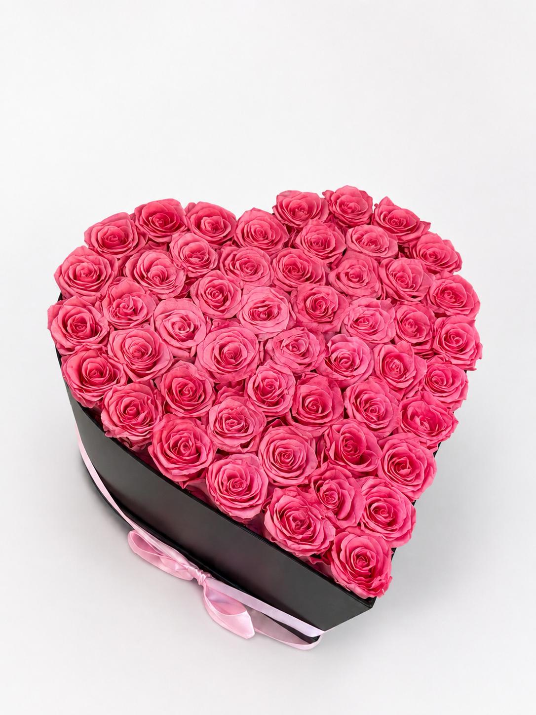50 Roses - Heart Box
