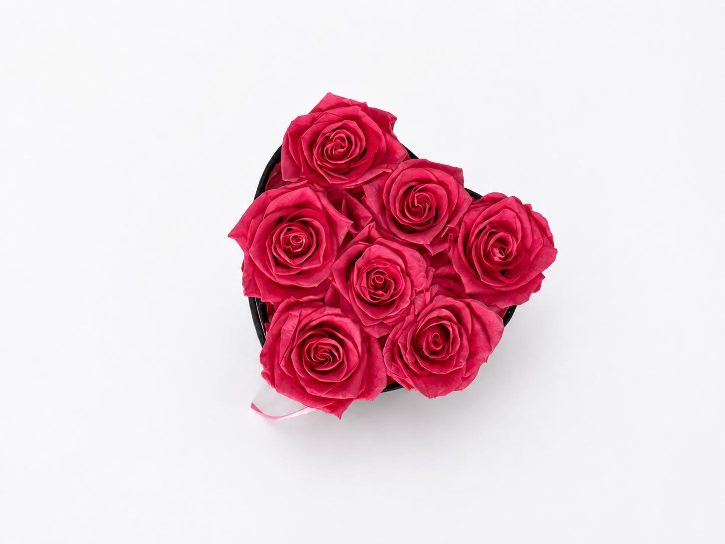 7 Roses - Heart Box