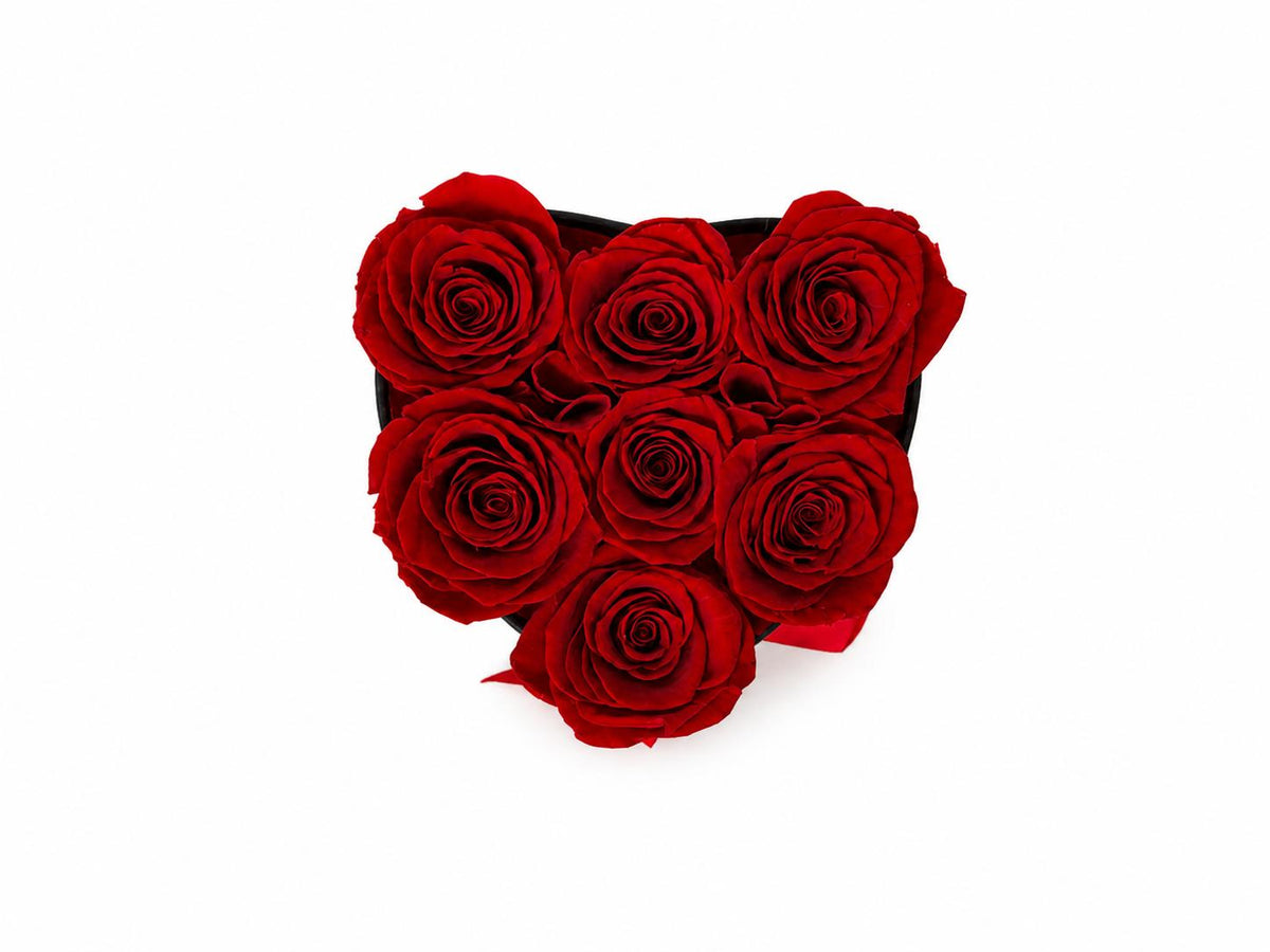 7 Roses - Heart Box