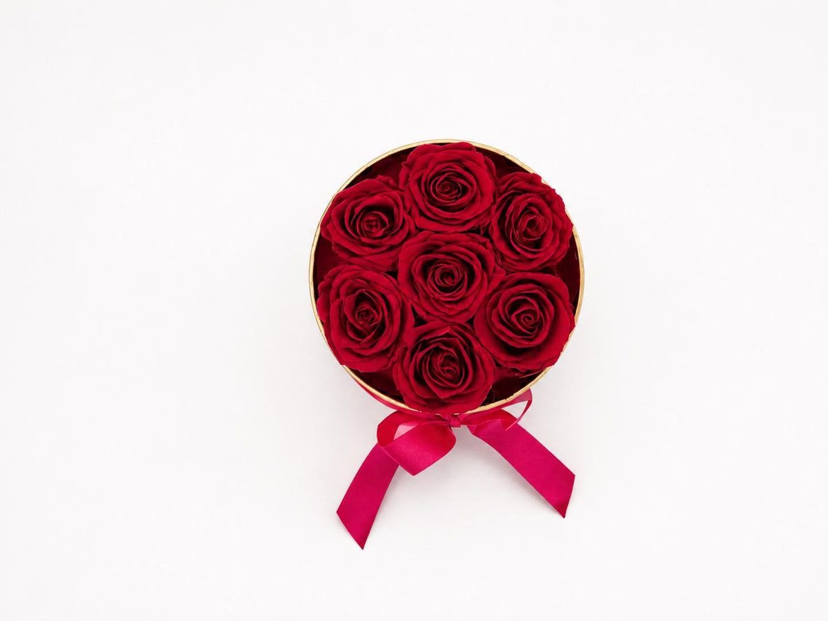 7 Roses - Round Box