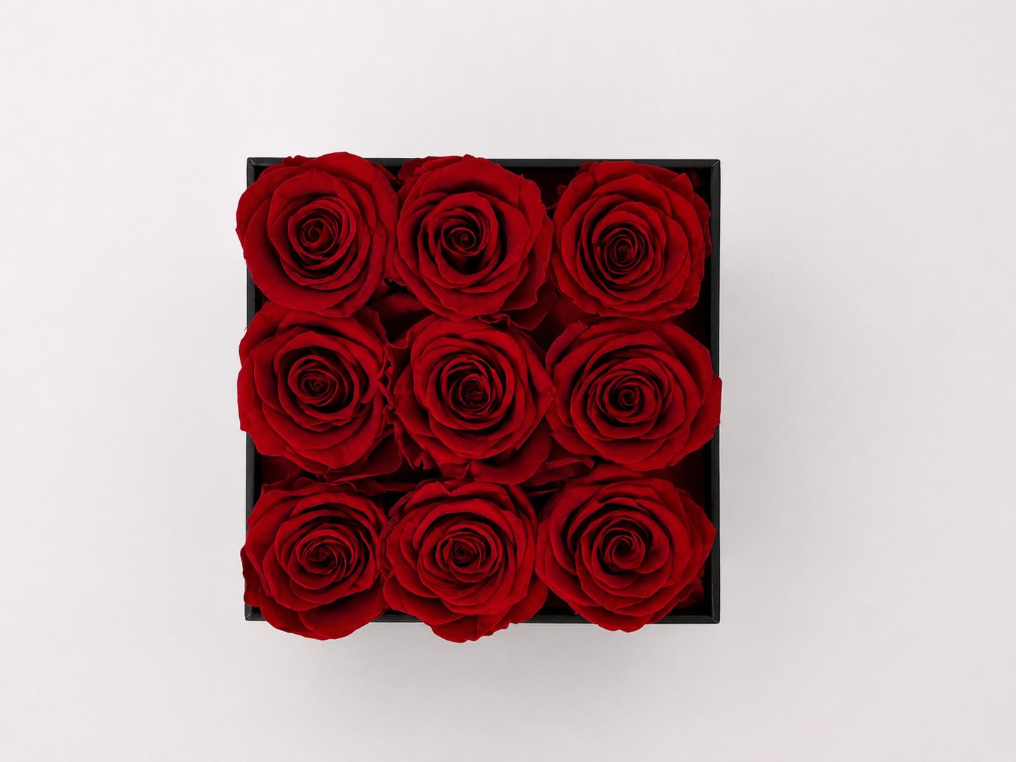 9 Roses - Square Box