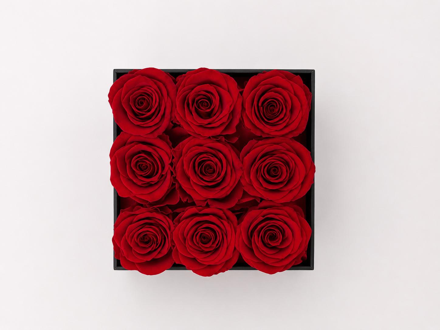 9 Roses - Square Box