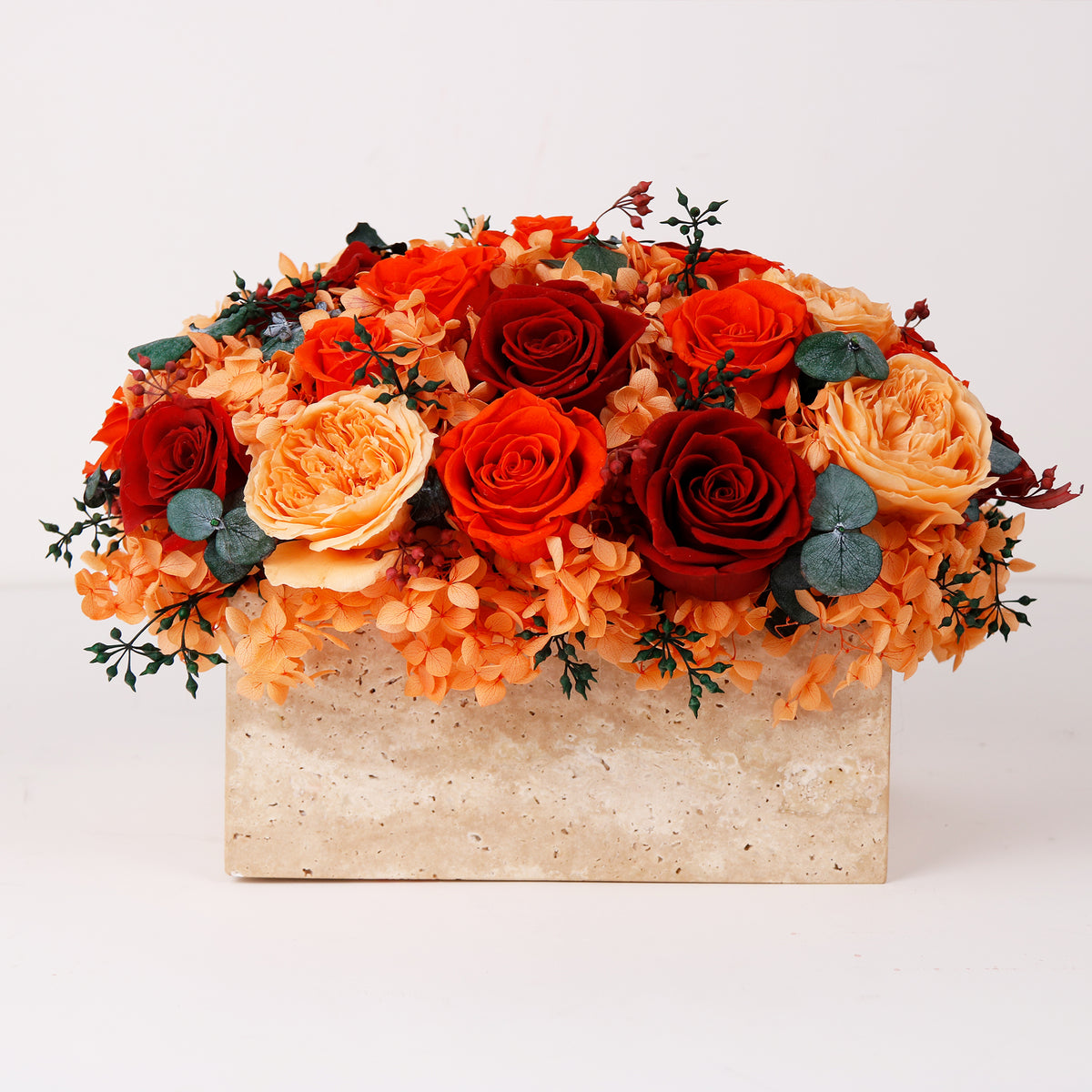 Rectangle Travertine Vase Luxury Collection