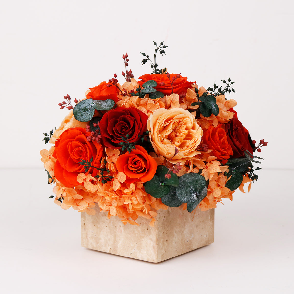Square Travertine Vase Luxury Collection