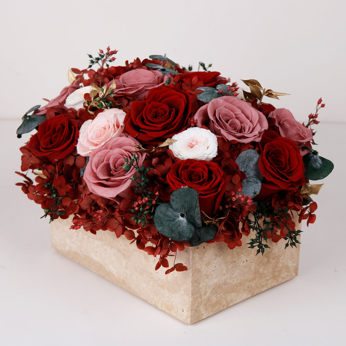 Rectangle Travertine Vase Luxury Collection