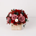 Square Travertine Vase Luxury Collection