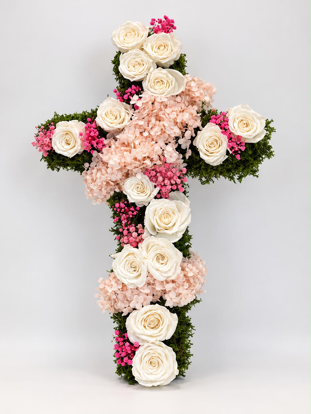 Blush Floral Cross