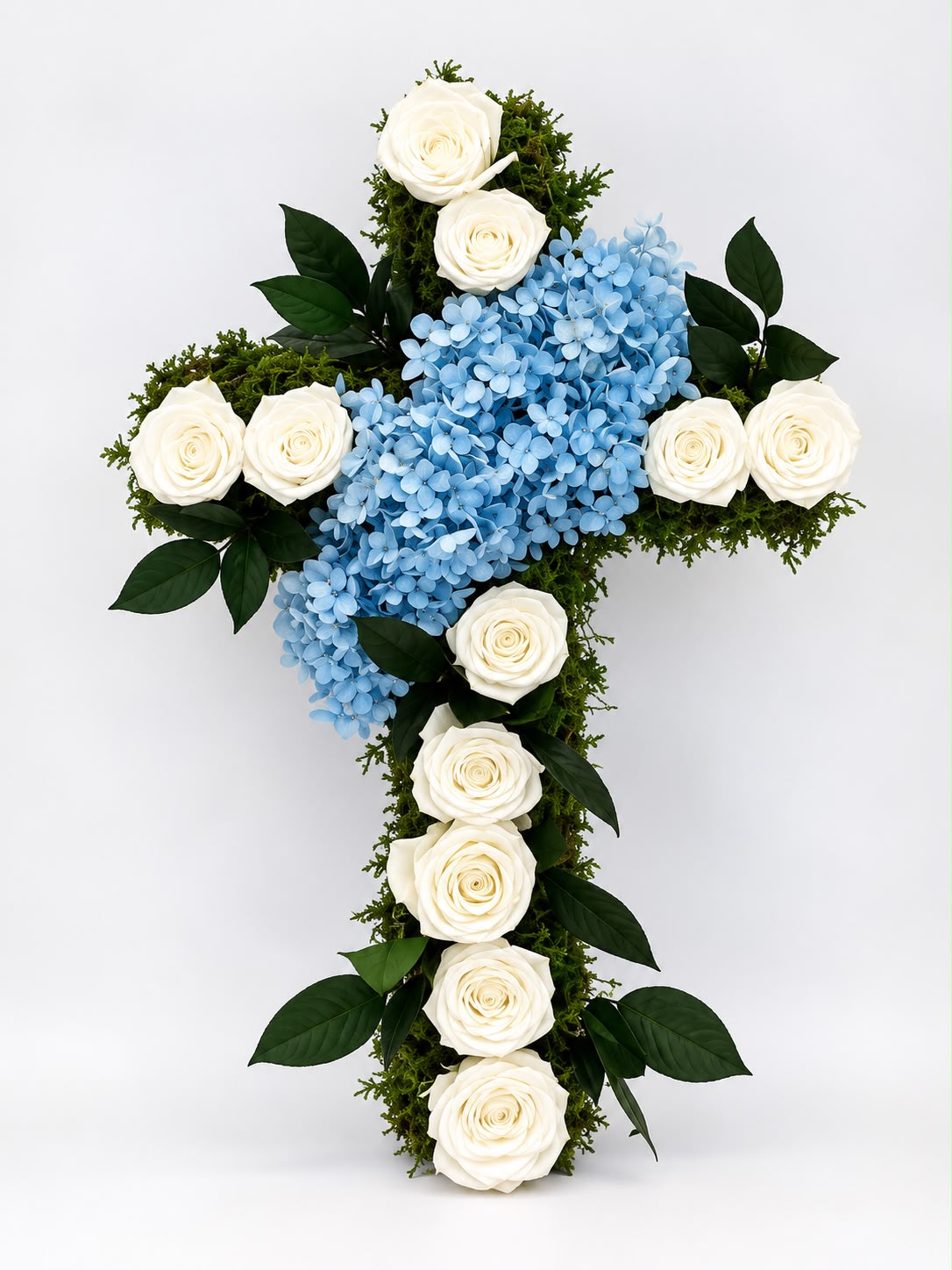 Azure Floral Cross